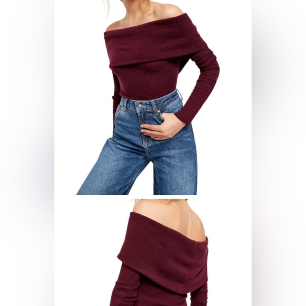 We the Free, Free People off the shoulder snow bunny top.